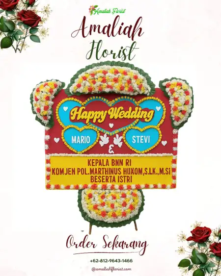 Papan Bunga Pernikahan Mojosarirejo